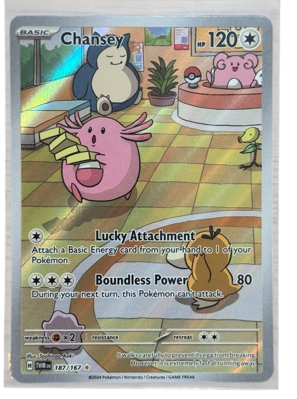 Pokemon Card TCG Chansey 187/167 Illustration Rare Holo Sv06 Twilight Masquerade